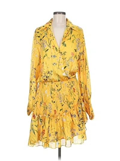 Pre-owned Alexis Casual Dress In Yellow