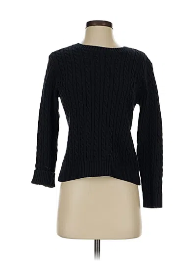 Pre-owned Lands' End Pullover Sweater In Black