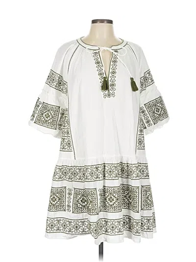 Pre-owned Rose & Rose Casual Dress In White
