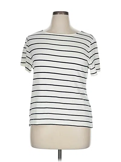 Pre-owned Ann Taylor Short Sleeve T-shirt In White
