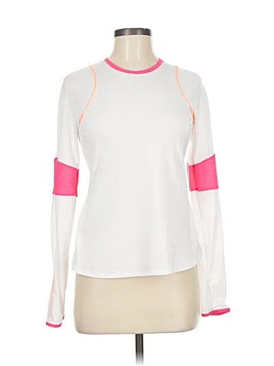 Pre-owned Lucky In Love Long Sleeve T-shirt In White