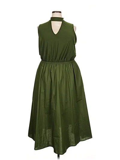Pre-owned Ashley Stewart Casual Dress In Green