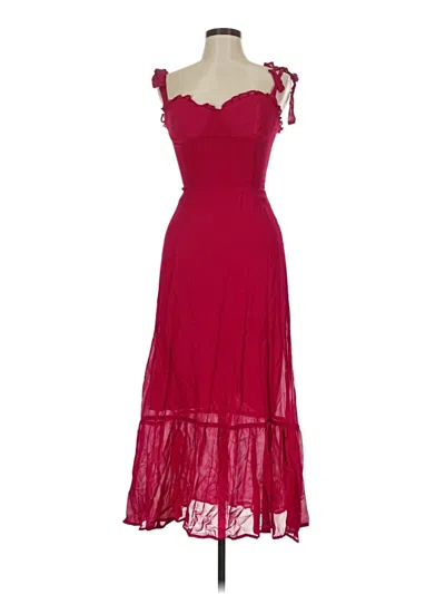 Pre-owned Reformation Cocktail Dress In Burgundy