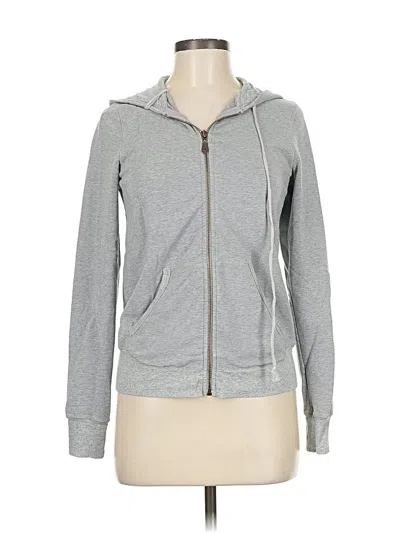 Pre-owned Splendid Zip Up Hoodie In Silver