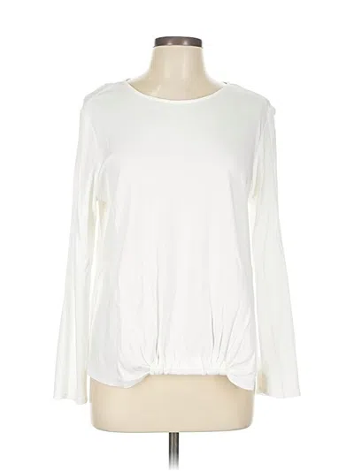 Pre-owned Jjill Long Sleeve T-shirt In White