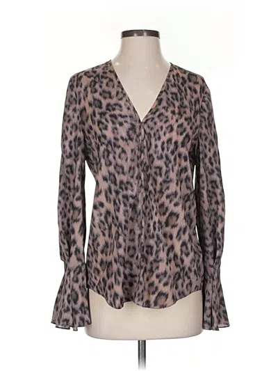 Pre-owned Joie Long Sleeve Blouse In Brown