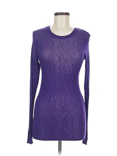 Pre-owned Bcbgmaxazria Long Sleeve T-shirt In Purple