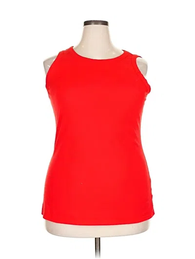 Pre-owned Lane Bryant Sleeveless T-shirt In Red