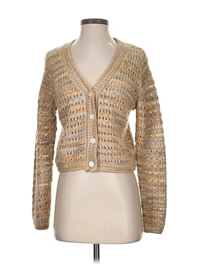 Pre-owned All In Favor Cardigan Sweater In Brown