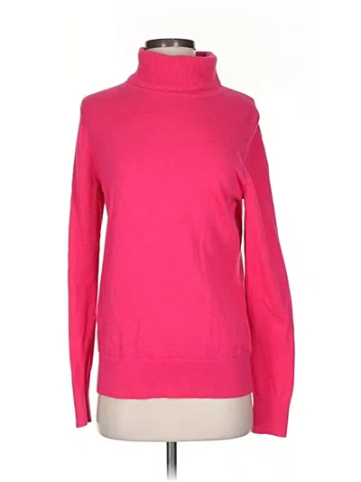 Pre-owned Lands' End Turtleneck Sweater In Pink