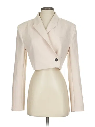 Pre-owned Zara Blazer Jacket In White