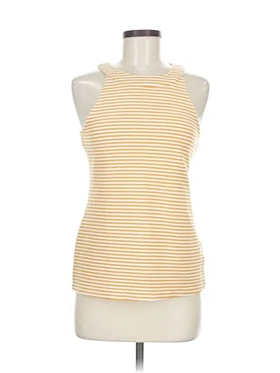 Pre-owned Deletta Tank Top Yellow Halter Neckline Tops