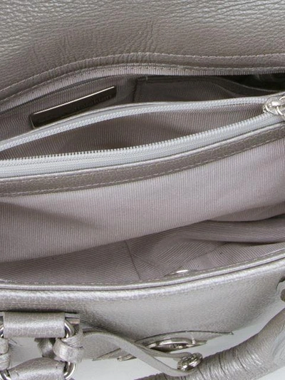 Shop Sarah Chofakian Leather Tote Bag In Metallic