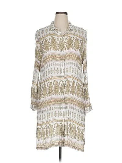 Pre-owned Jjill Kimono In White