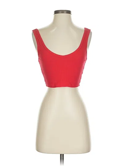 Pre-owned Garage Tank Top Red Strapless Neckline Tops