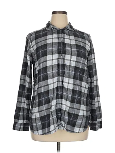 Pre-owned American Eagle Outfitters Long Sleeve Button Down Shirt In Gray