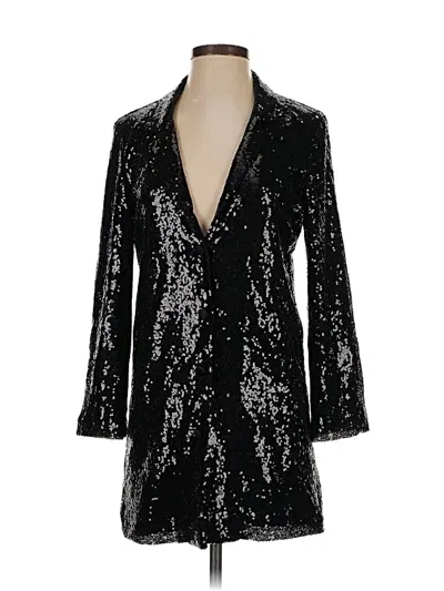 Pre-owned Zara Blazer Jacket In Black