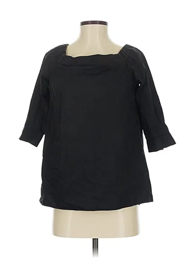Pre-owned Lila Rose 3/4 Sleeve Top Black Boatneck Tops