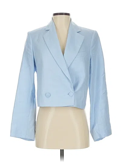 Pre-owned Zara Blazer Jacket In Blue