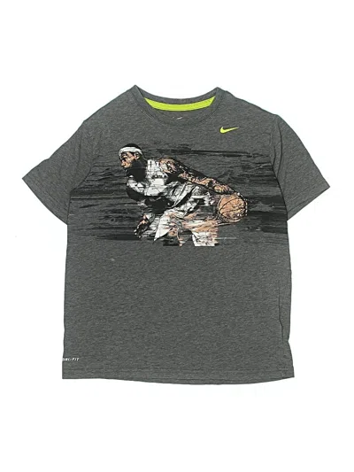 Pre-owned Nike Kids' Active T-shirt In Gray