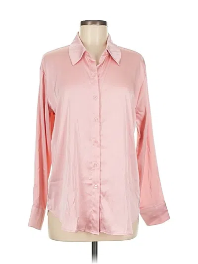 Pre-owned Zenana Long Sleeve Blouse In Pink