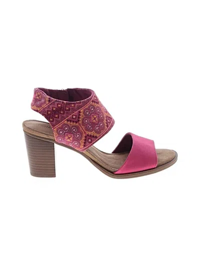 Pre-owned Toms Heels In Pink