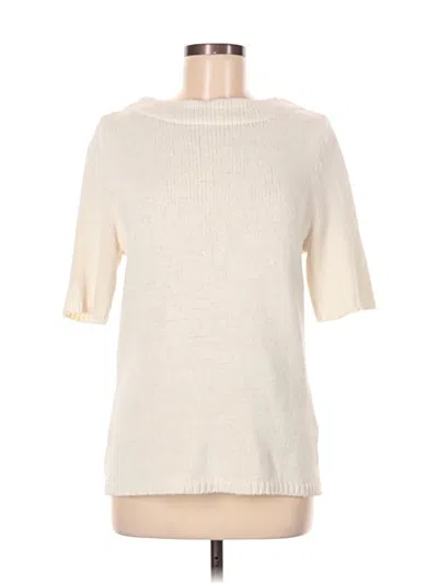 Pre-owned Talbots Turtleneck Sweater In White