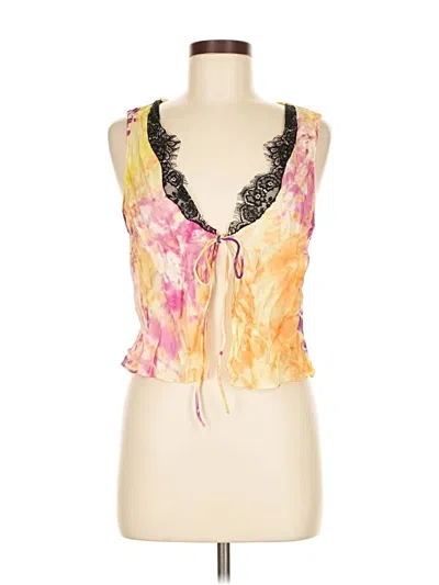 Pre-owned L'academie Los Angeles Sleeveless Blouse In Yellow