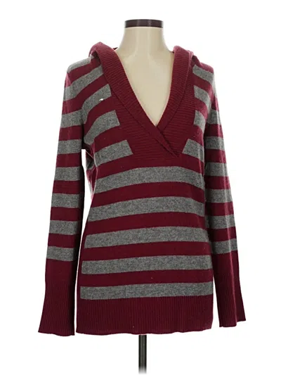Pre-owned Joie Cashmere Pullover Sweater In Burgundy