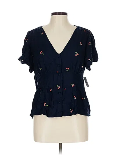 Old Navy Short Sleeve Blouse In Blue