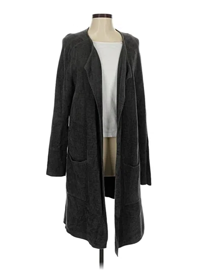 Pre-owned Barefoot Dreams Cardigan Sweater In Gray