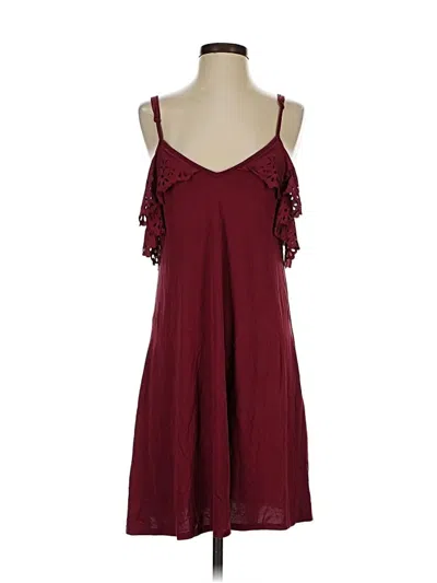 Pre-owned Alya Casual Dress In Burgundy