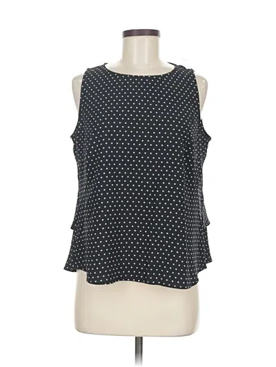 Ann Taylor Loft Sleeveless Top Black Halter Neckline Tops In Black