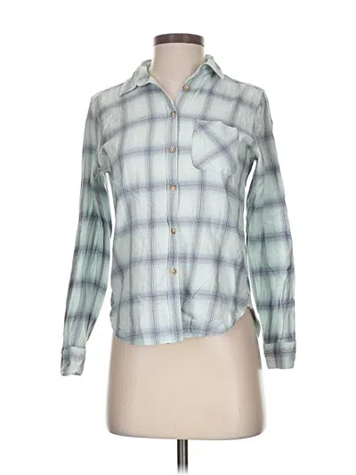 Pre-owned American Eagle Outfitters Long Sleeve Button Down Shirt In Green