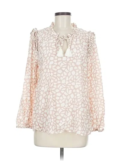 Vineyard Vines Long Sleeve Blouse In Neutral