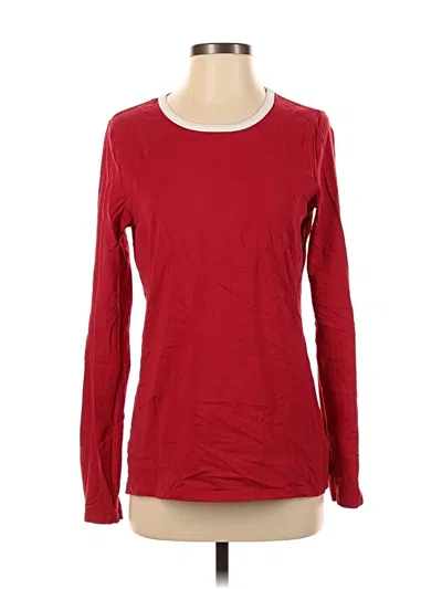 Pre-owned Lands' End Long Sleeve T-shirt In Red