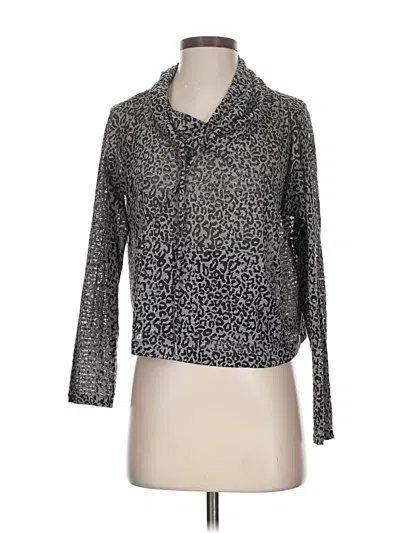 Pre-owned Two By Vince Camuto Long Sleeve Polo Shirt In Silver