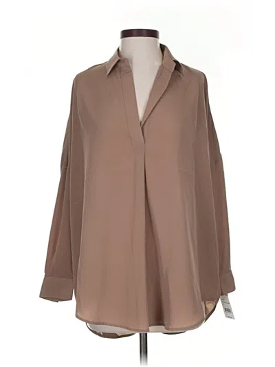 French Connection 3/4 Sleeve Blouse In Brown