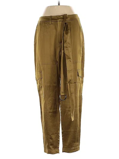 Pre-owned Banana Republic Silk Pants In Gold