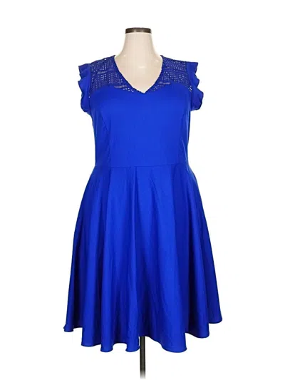 Pre-owned City Chic Cocktail Dress In Blue
