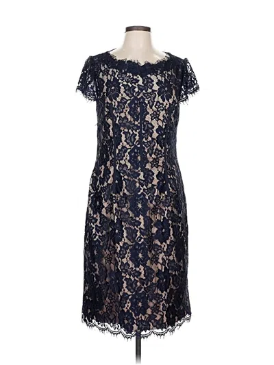 Pre-owned ml Monique Lhuillier Cocktail Dress In Blue