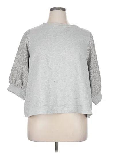 Pre-owned Jjill Sweatshirt In Gray