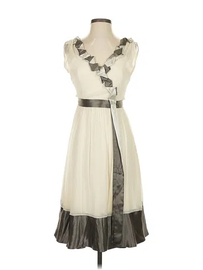 Pre-owned Bcbgmaxazria Cocktail Dress In White