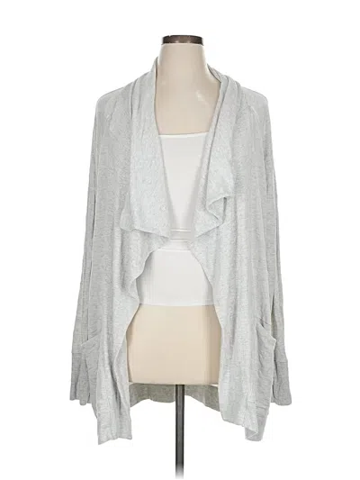 Pre-owned Athleta Cardigan Sweater In Silver