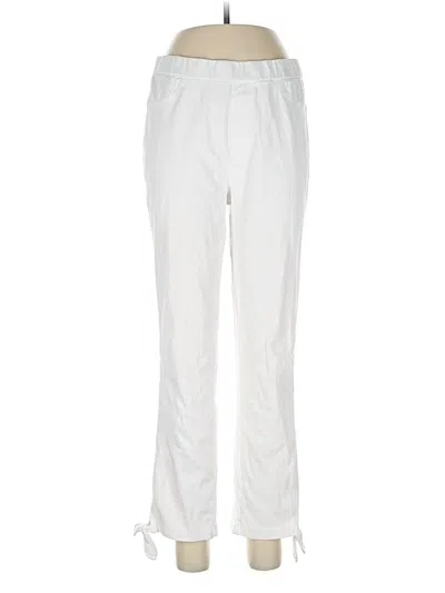 Pre-owned Isaac Mizrahi Live Casual Pants In White