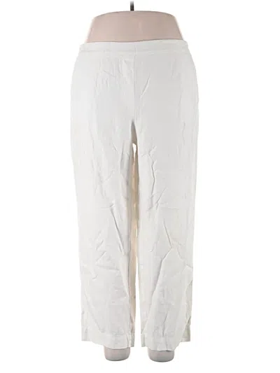 Pre-owned Chico's Linen Pants In White