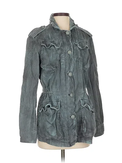 Pre-owned Free People Denim Jacket In Gray