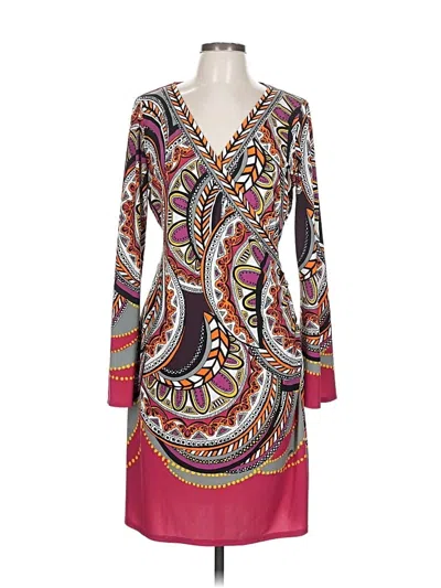 Pre-owned Hale Bob Casual Dress In Burgundy