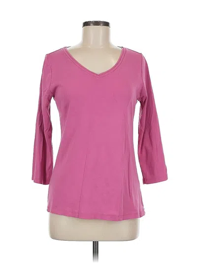 Pre-owned Jjill 3/4 Sleeve Top Pink V-neck Tops