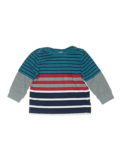 Pre-owned Hanna Andersson Kids' Long Sleeve Henley Shirt In Blue